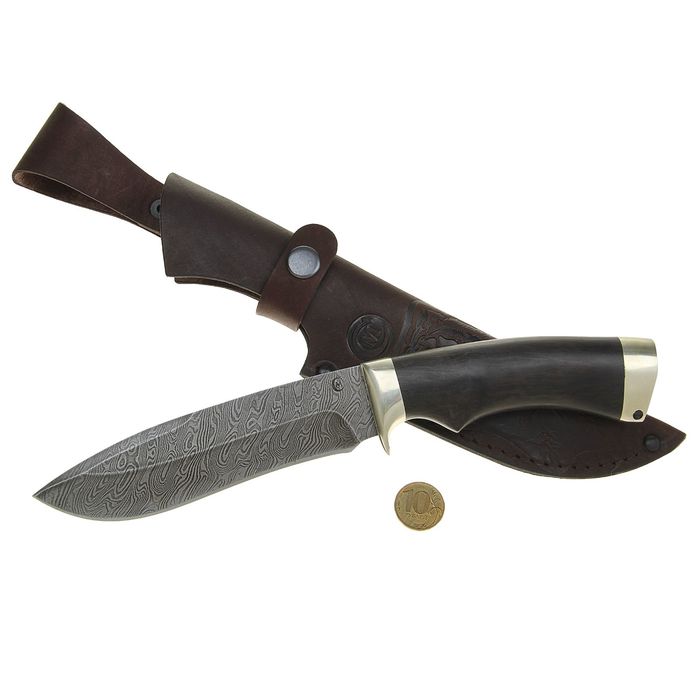 Нож Скиф дам. сталь литье черное дерево