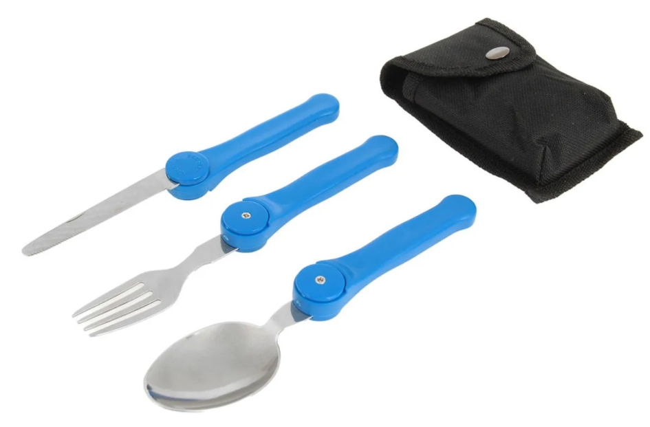 Набор туриста 3 в 1: нож, ложка, вилка чехол